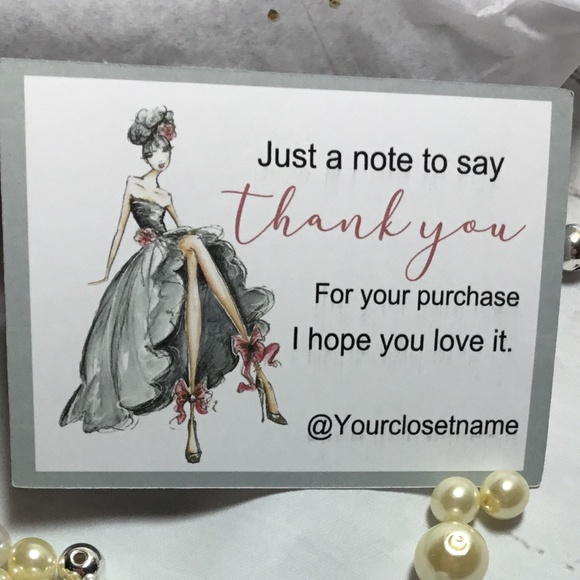 100 Fashion Girl Personalized Thank You Card - Picture 4 of 10